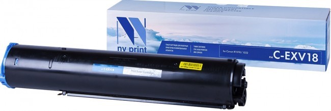 Тонер-туба NV Print C-EXV18 для принтеров Canon iR1018/ iR1018J/ iR1020/ iR1020J/ iR1022A/ iR1022F/ iR1022i/ iR1022iF/ iR1024A/ iR1024F/ iR1024I/ iR1024iF, 8400 страниц
