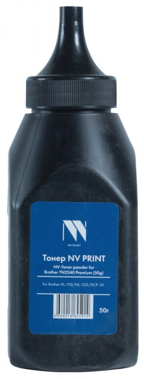 Тонер NV Print  для принтеров Brother TN2240, HL-1112/ 1212, DCP-151, Premium, 50г