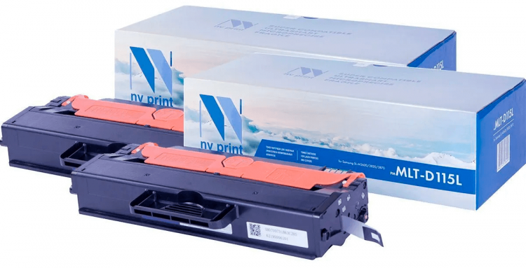 Картридж NV Print NV-MLT-D115L-SET2 для принтеров Samsung Xpress M2620/ M2620D/ M2820/ M2820DW/ M2820ND/ M2830/ M2830DW/ M2870/ M2870FD/ M2870FW/ M2880FW, (2 шт) 3000 страниц