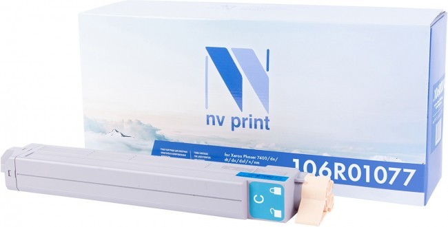Картридж NV Print 106R01077 Голубой для принтеров Xerox Phaser 7400, 18000 страниц