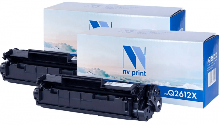 Картридж NV Print NV-Q2612X-SET2 для принтеров HP LaserJet 1010/ 1012/ 1015/ 1018/ 1020/ 1022/ 3015/ 3020/ 3030/ 3050/ 3050Z/ 3052/ 3055/ M1005mfp, (2 шт) 3000 страниц
