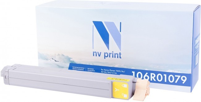 Картридж NV Print 106R01079 Желтый для принтеров Xerox Phaser 7400, 18000 страниц