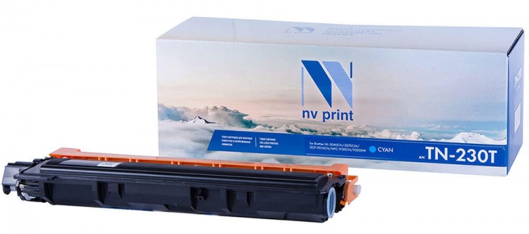 Картридж NV Print TN-230T Голубой для принтеров Brother HL-3040CN/ 3070CW/ DCP-9010CN/ MFC-9120CN/ 9320DW, 1400 страниц
