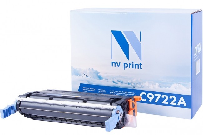 Картридж NV Print C9722A Желтый для принтеров HP LaserJet Color 4600/ 4600dtn/ 4600hdn/ 4600n/ 4650/ 4650n/ 4650dn/ 4650dtn/ 4650hdn/ 4600dn, 8000 страниц