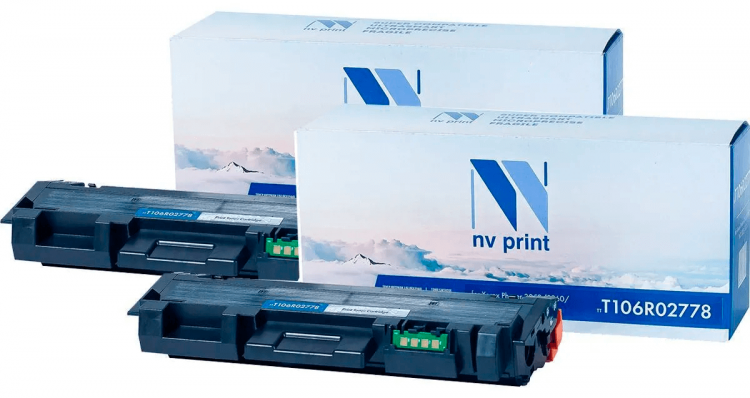 Картридж NV Print NV-T106R02778-SET2 для принтеров Xerox Phaser 3052/ 3260/ WorkCentre 3215/ 3225, (2 шт) 3000 страниц