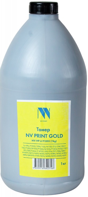 Тонер NV Print GOLD для принтеров HP LJ P1005, 1кг
