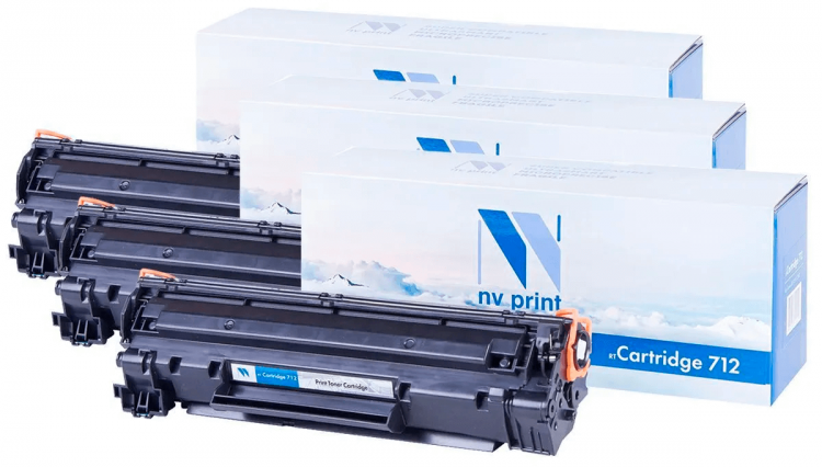 Картридж NV Print 712-SET3 для принтеров Canon i-SENSYS LBP3010/ 3010B/ 3100, (3 шт) 1500 страниц