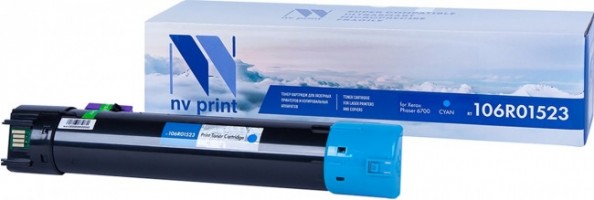 Картридж NV Print 106R01523 Голубой для принтеров Xerox Phaser 6700, 12000 страниц