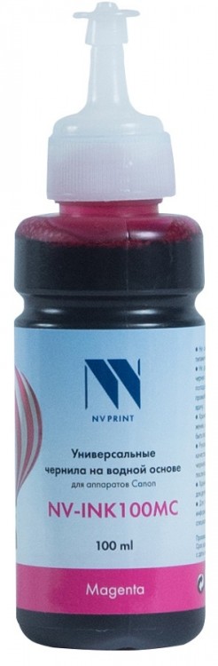 Чернила NV Print универсальные NV-INK100 Magenta для принтеров Canon, 100 мл