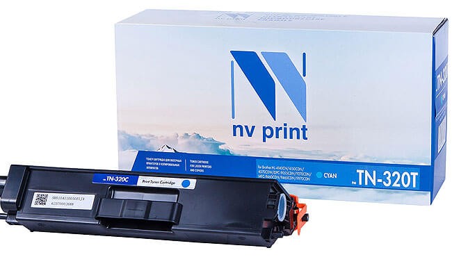 Картридж NV Print TN-320T Голубой для принтеров Brother HL-4140CN/ 4150CDN/ 4570CDW/ DPC-9055CDN/ 9270CDN/ MFC-9460CDN/ 9465CDN/ 9970CDN, 1500 страниц