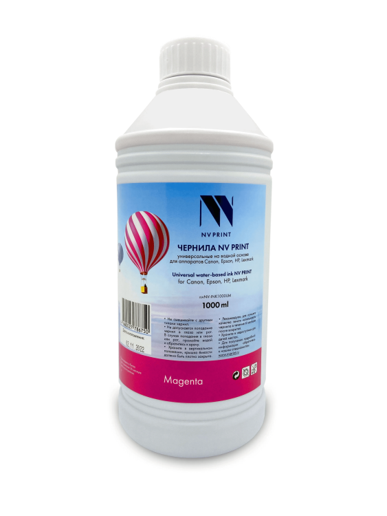 Чернила NVP универсальные на водной основе для Сanon, Epson, НР, Lexmark (1000 ml) Magenta