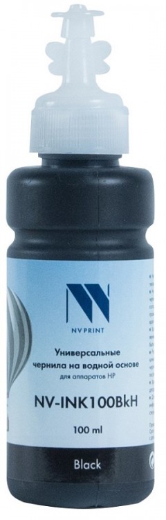 Чернила NV Print универсальные NV-INK100 Black для принтеров Hewlett-Packard, 100 мл