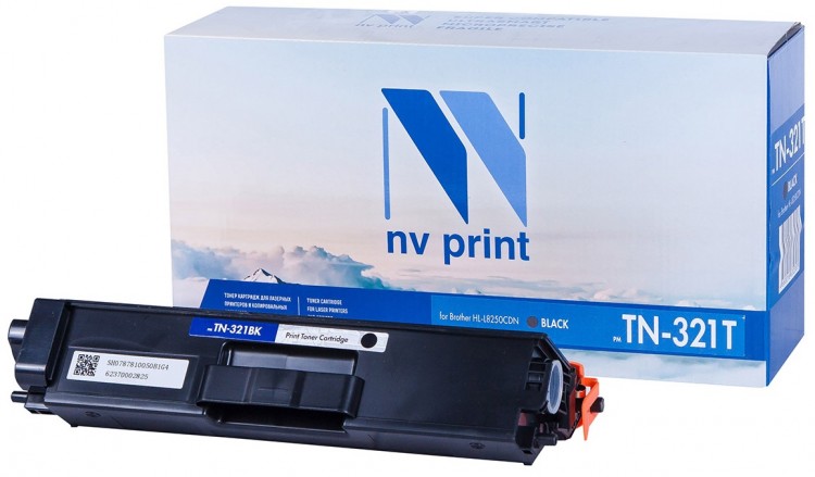 Картридж NV Print TN-321T Черный для принтеров Brother HL-L8250CDN, 2500 страниц