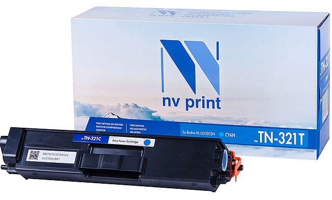 Картридж NV Print TN-321T Голубой для принтеров Brother HL-L8250CDN, 1500 страниц