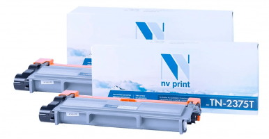 Картридж NV Print NV-TN-2375T-SET2 для принтеров Brother HL-L2300DR/ HL-L2340DWR/ HL-L2360DNR/ HL-L2365DWR/ DCP-L2500DR/ DCP-L2520DWR/ DCP-L2540DNR/ DCP-L2560DWR/ MFC-L2700DWR/ MFC-L2720DWR/ MFC-L2740DWR/ MFC-L2700DNR, (2 шт) 2600 страниц
