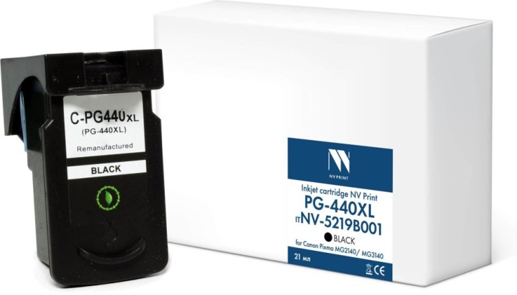 Картридж NV Print PG-440XL (NV-5219B001) Black для Canon PIXMA MG2140/ MG3140, чёрный, 21мл Картридж NV Print PG-440XL (NV-5219B001) Black для Canon PIXMA MG2140/ MG3140, чёрный, 21мл