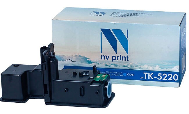 Картридж NV Print TK-5220 Голубой для принтеров Kyocera ECOSYS P5021cdw/ P5021cdn/ M5521cdw/ M5521cdn, 1200 страниц