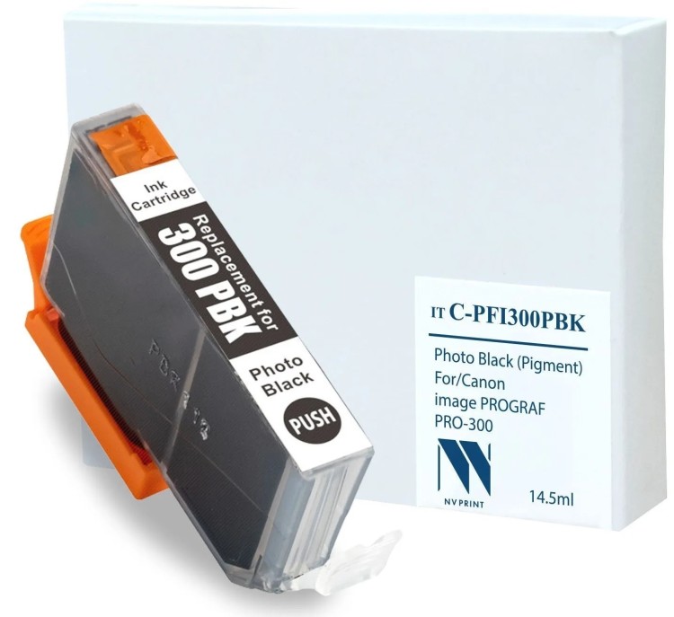Струйный картридж NV Print C-PFI300 PBK для принтеров Canon imagePROGRAF PRO-300
