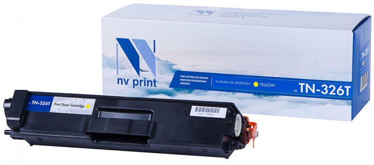 Картридж NV Print TN-326T Желтый для принтеров Brother HL-L8250CDN, 4000 страниц