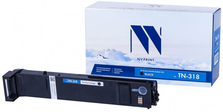 Картридж NV Print TN-318 Черный для принтеров Konica Minolta bizhub C20, 8000 страниц