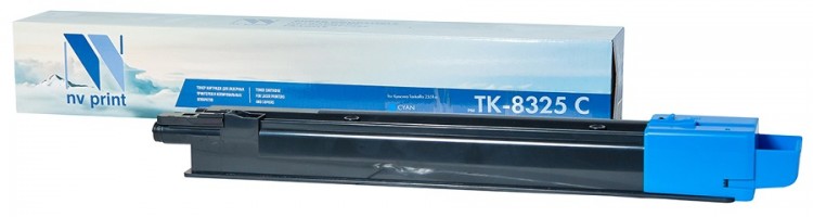 Тонер-Картридж NV Print TK-8325 Cyan для принтеров Kyocera Taskalfa-2551ci, 12000 страниц