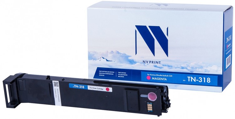 Картридж NV Print TN-318 Пурпурный для принтеров Konica Minolta bizhub C20, 8000 страниц