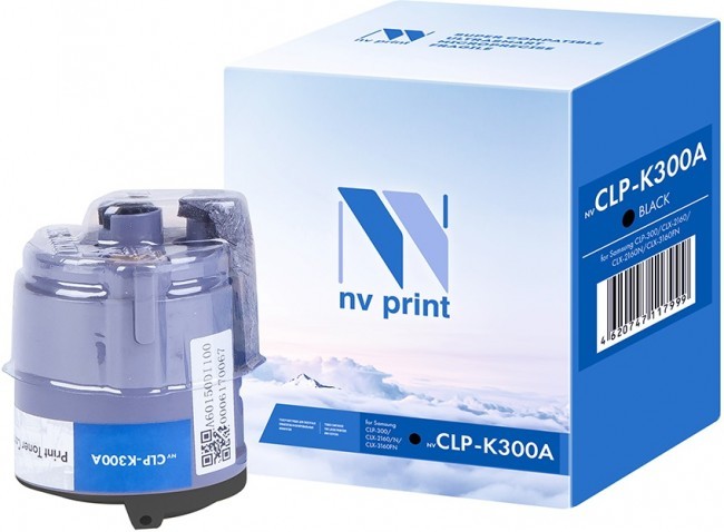 Картридж NV Print CLP-K300A Черный для принтеров Samsung CLP-300/ CLX-2160/ CLX-2160N/ CLX-3160FN, 2000 страниц