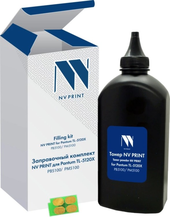 Заправочный комплект NV Print для картриджа Pantum TL-5120X (PB5100, PM5100), 380 гр, 15000 стр (тонер+чип)