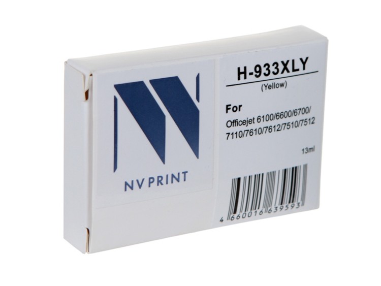 Струйный картридж NV Print 933XLY (NV-CN056AE) Yellow для HP Officejet 6100, 6600, 6700, 7110, 7510, 7610, 7612 (825 стр)