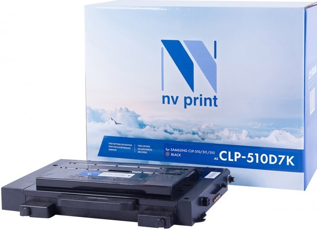 Картридж NV Print CLP-K510D7 Черный для принтеров Samsung CLP510/ 510n, 7000 страниц