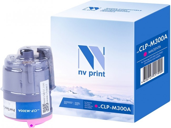 Картридж NV Print CLP-M300A Пурпурный для принтеров Samsung CLP-300/ CLX-2160/ CLX-2160N/ CLX-3160FN, 1000 страниц