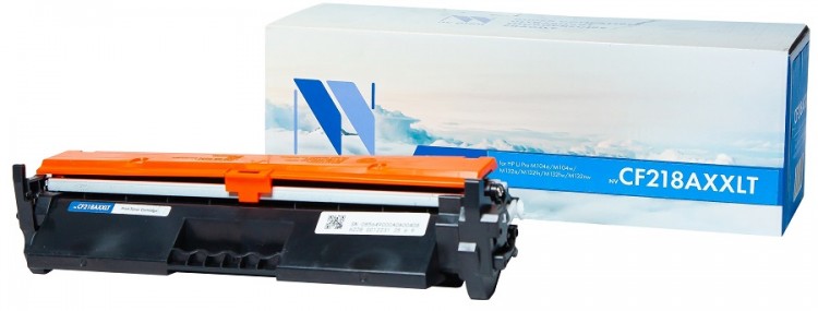 Картридж NV Print CF218AXXLT БЕЗ ЧИПА для принтеров HP LaserJet Pro M104a/ M104w/ M132a/ M132fn/ M132fw/ M132nw, 5000 страниц