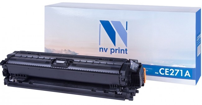 Картридж NV Print CE271A Голубой для принтеров HP LaserJet Color CP5525dn/ CP5525n/ CP5525xh/ M750dn/ M750n/ M750xh, 15000 страниц