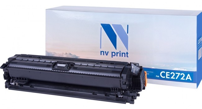 Картридж NV Print CE272A Желтый для принтеров HP LaserJet Color CP5525dn/ CP5525n/ CP5525xh/ M750dn/ M750n/ M750xh, 15000 страниц