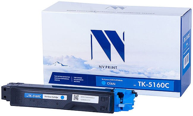 Картридж NV Print TK-5160 Голубой для принтеров Kyocera ECOSYS P7040cdn, 12000 страниц