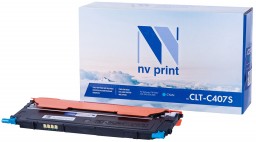 Картридж NV Print CLT-C407S Голубой для принтеров Samsung CLP-320/ CLP-325/ CLX-3185, 1000 страниц