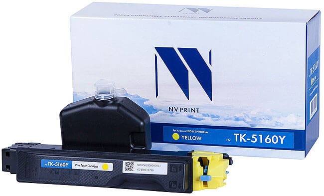 Картридж NV Print TK-5160 Желтый для принтеров Kyocera ECOSYS P7040cdn, 12000 страниц