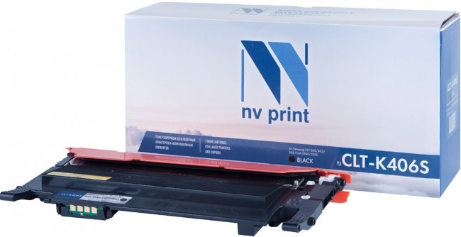 Картридж NV Print CLT-K406S Черный для принтеров Samsung CLP-360/ 365/ 368/ CLX-3300/ 3305, 1500 страниц