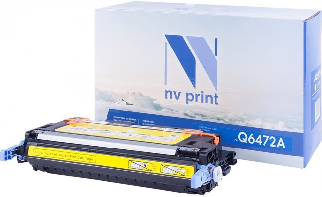 Картридж NV Print Q6472A Желтый для принтеров HP LaserJet Color 3505/ 3505x/ 3505n/ 3505dn/ 3600/ 3600n/ 3600dn/ 3800/ 3800n/ 3800dn/ 3800dnt, 4000 страниц