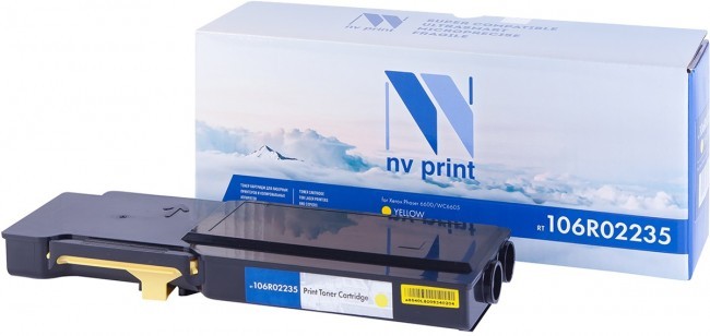Картридж NV Print 106R02235 Желтый для принтеров Xerox Phaser 6600/ WorkCentre 6605, 6000 страниц