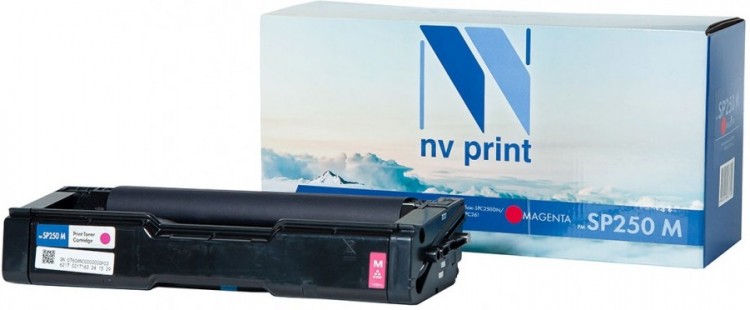 Картридж NV Print SP250M пурпурный для принтеров Ricoh Aficio SPC250DN/ SPC260/ SPC261, 1600 страниц