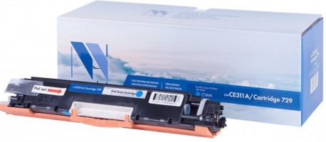 Картридж NV Print CE311A/ 729 Голубой для принтеров HP LaserJet Color Pro 100 M175a/ M175nw/ CP1025/ CP1025nw/ Canon i-SENSYS LBP7010C/ LBP7018С, 1000 страниц