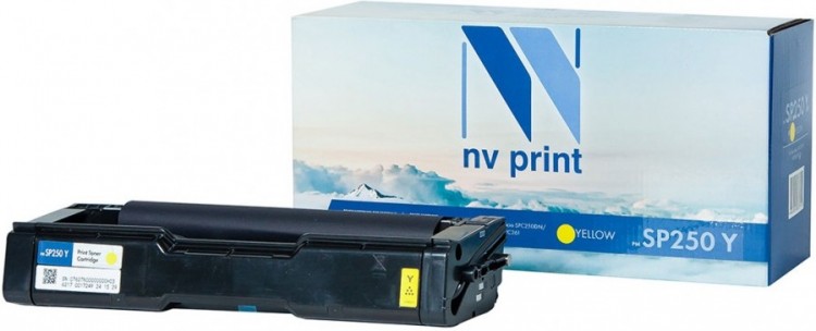 Картридж NV Print SP250Y жёлтый для принтеров Ricoh Aficio SPC250DN/ SPC260/ SPC261, 1600 страниц