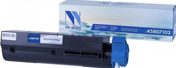 Картридж NV Print 45807102 для принтеров Oki B412/ B432/ B512/ MB472/ MB492/ MB562, 3000 страниц