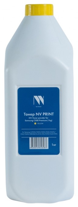 Тонер NV Print C300 Yellow для принтеров Samsung CLP300/ 350N/ 2160/ 3160/ Xerox 6110/ 6115/ 310/ 315/ CLX3175, Premium, 1кг