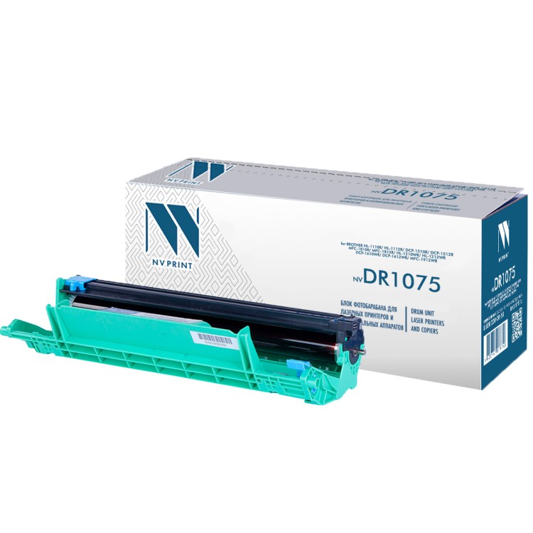 Барабан NV Print DR-1075 для принтеров Brother HL-1110R/ 1112/ 1210WR/ 212/ DCP-1510R/ 1512/ 1610WR/ 1612/ MFC-1810R/ 1815/ 1912WR, 10000 страниц