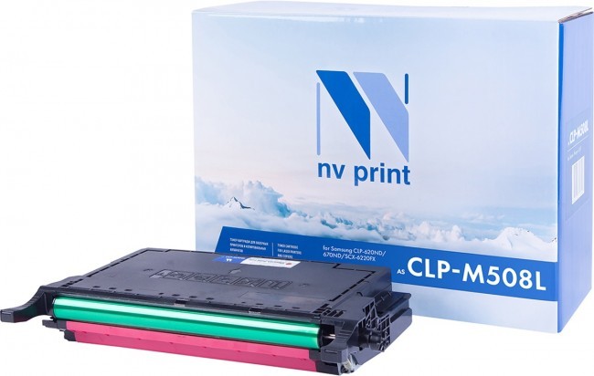 Картридж NV Print CLT-M508L Пурпурный для принтеров Samsung CLP-620ND/ 670ND/ CLX-6220FX, 4000 страниц