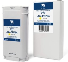 Картридж NV Print №727 (NV-F9J78A) Yellow для HP DesignJet T920/ T930/ T1500/ T1530/ T2500/ T2530, жёлтый, 300 мл