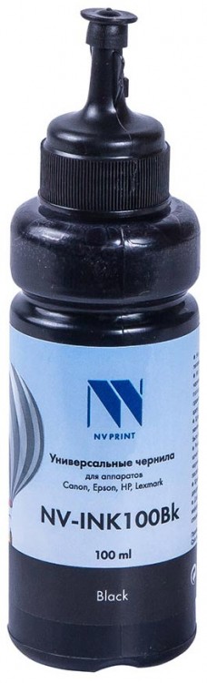 Чернила NV-INK100U универсальные Black на водной основе для аппаратов Сanon/ Epson/ НР/ Lexmark (100ml)