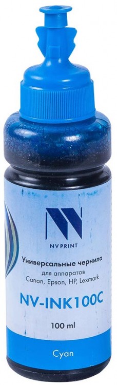 Чернила NV-INK100U универсальные Cyan на водной основе для аппаратов Сanon/ Epson/ НР/ Lexmark (100ml)